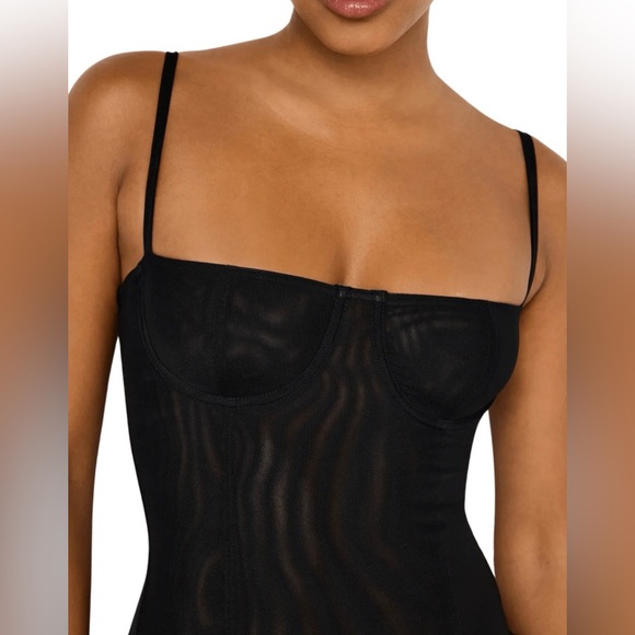 Good American Corset Mesh Bodysuit in Black001 Size Small (NWT) - Picture 8 of 10